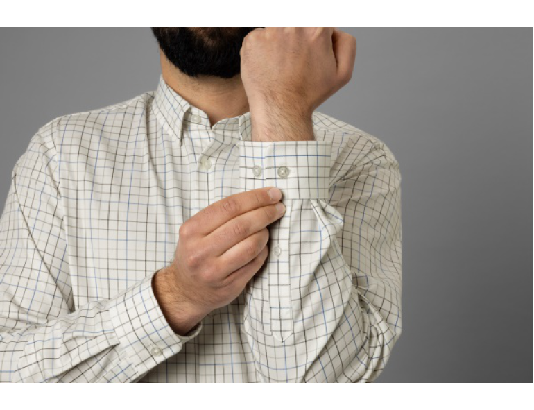 NEW HARKILA ALLERSTON LONG SLEEVED SHIRT STRONG BLUE/WHITE