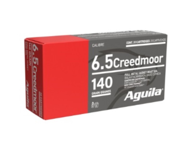 NEW AGUILA 6.5 CREEDMOOR 140GRAIN FMJ BT