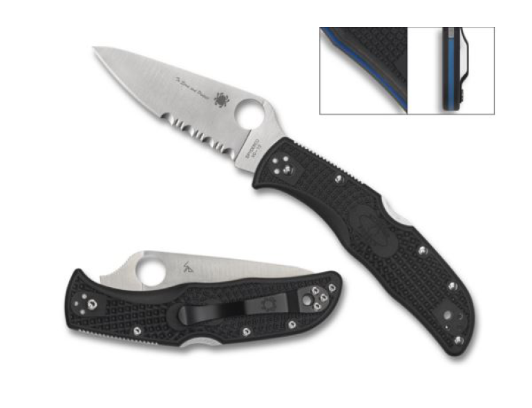NEW SPYDERCO ENDELA LIGHTWEIGHT THIN BLUE LINE