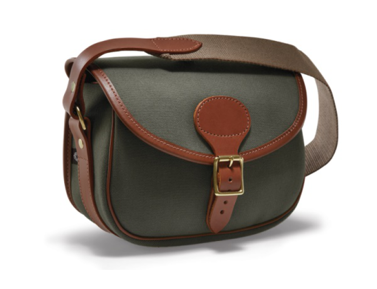 NEW CROOTS ROSEDALE CANVAS CARTRIDGE BAG 100 GREEN AND TAN