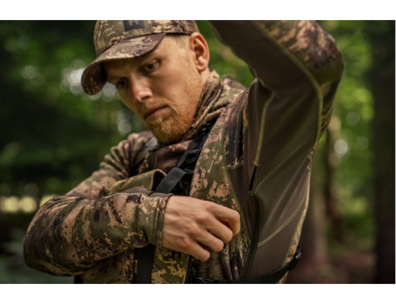 NEW HARKILA DEER STALKER CAMO FLEECE HOODIE AXIS MSP