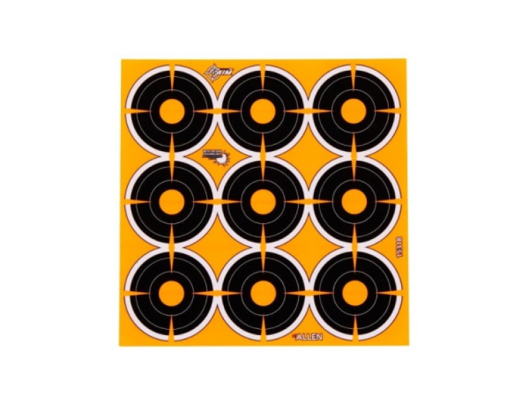 NEW ALLEN EZ AIM 2INCH ADHESIVE TARGET 12PACK