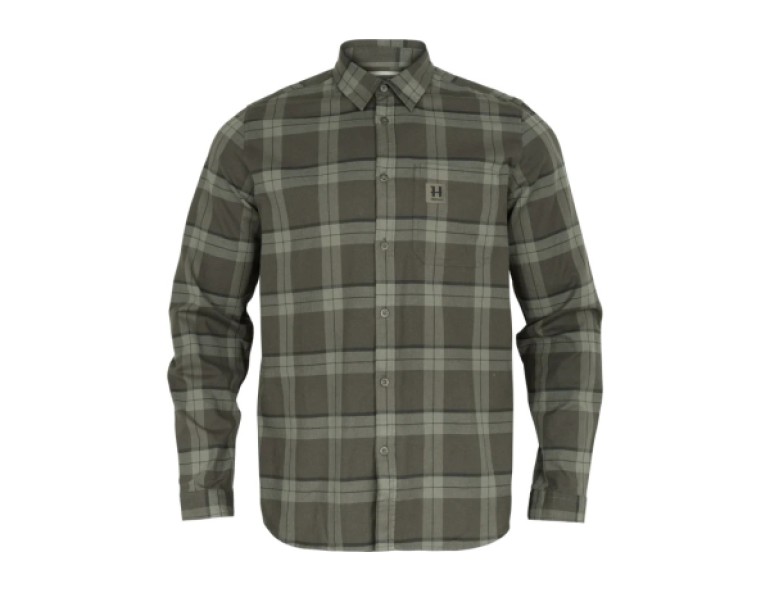NEW HARKILA FJELL SHIRT L/S  GREEN CHECK