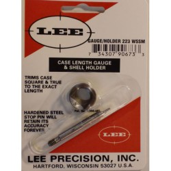 NEW LEE CASE LENGTH GAUGE & SHELL HOLDER 223 WSSM