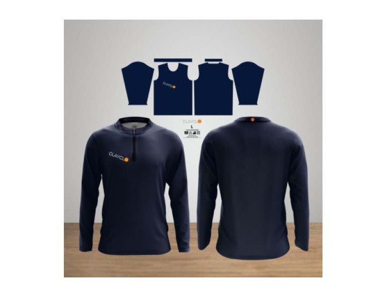 NEW CLAYCLO MENS LONG SLEEVE 1/4 ZIP TOP