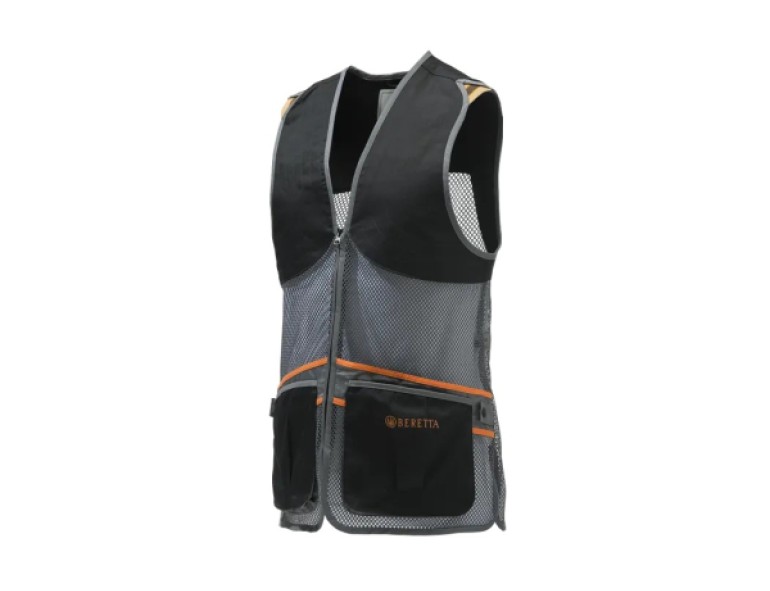 NEW BERETTA UNISEX FULL MESH VEST BLACK & GREY