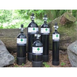 NEW MIDLAND DIVING 3 LITRE 300BAR BOTTLE PLUS HOSE GAUGE FILLED COLLECTION ONLY
