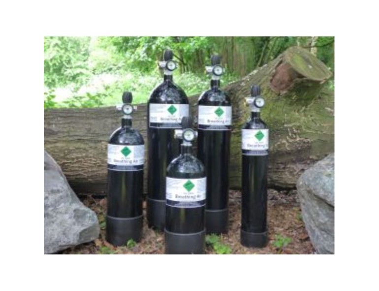 NEW MIDLAND DIVING 3 LITRE 300BAR BOTTLE PLUS HOSE GAUGE FILLED COLLECTION ONLY