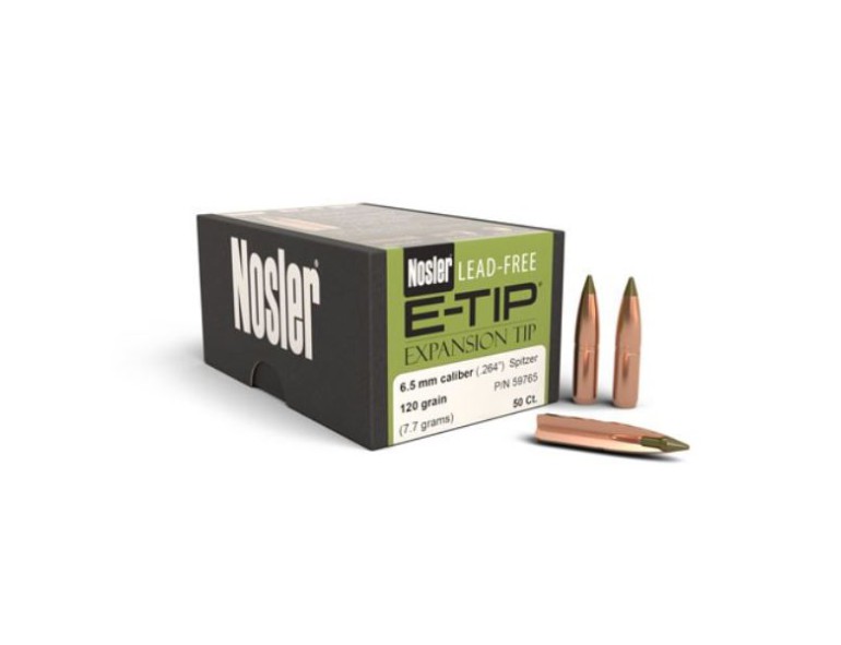 NEW NOSLER 6.5MM 120 GRAIN LEAD FREE E TIP #59765