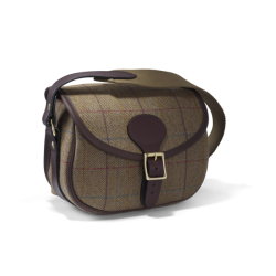 NEW CROOTS HELMSLEY TWEED CARTRIDGE BAG 100 BURGUNDY