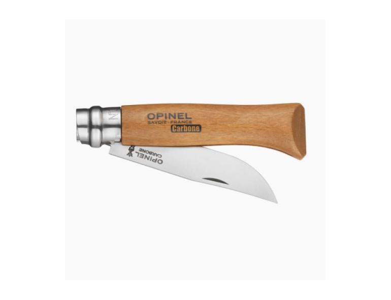 NEW OPINEL NO 8 CARBON STEEL LOCKING KNIFE